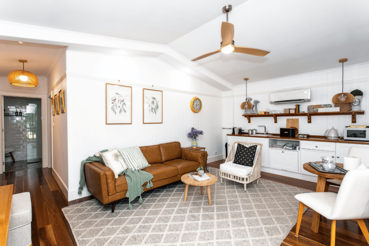 Main loungeroom with bathroom